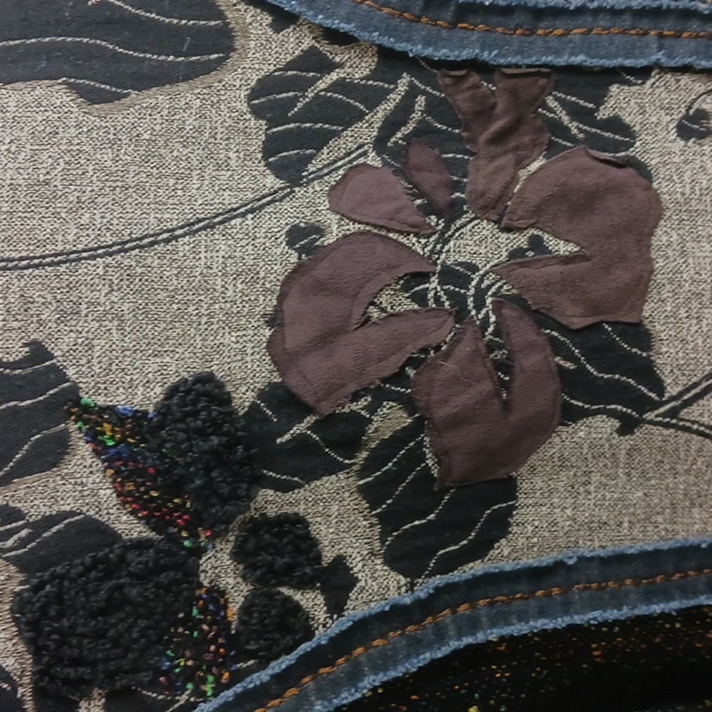 Travelsmith Patchwork Applique Raw Edge Blazer-Sz… - image 7